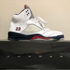 Jordan V “Independence Day”  Navy, Red, White 9.5